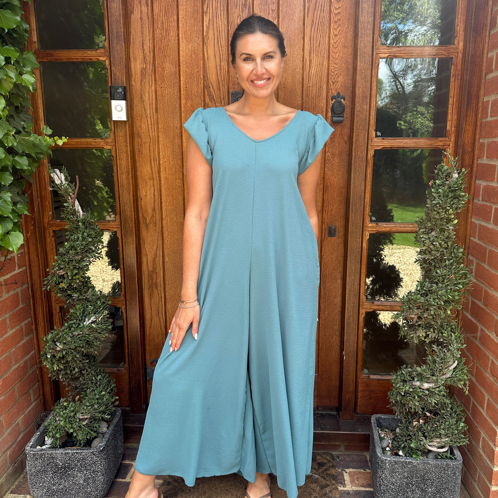 Blair Ruffle Jumpsuit - Blush Boutique Essex
