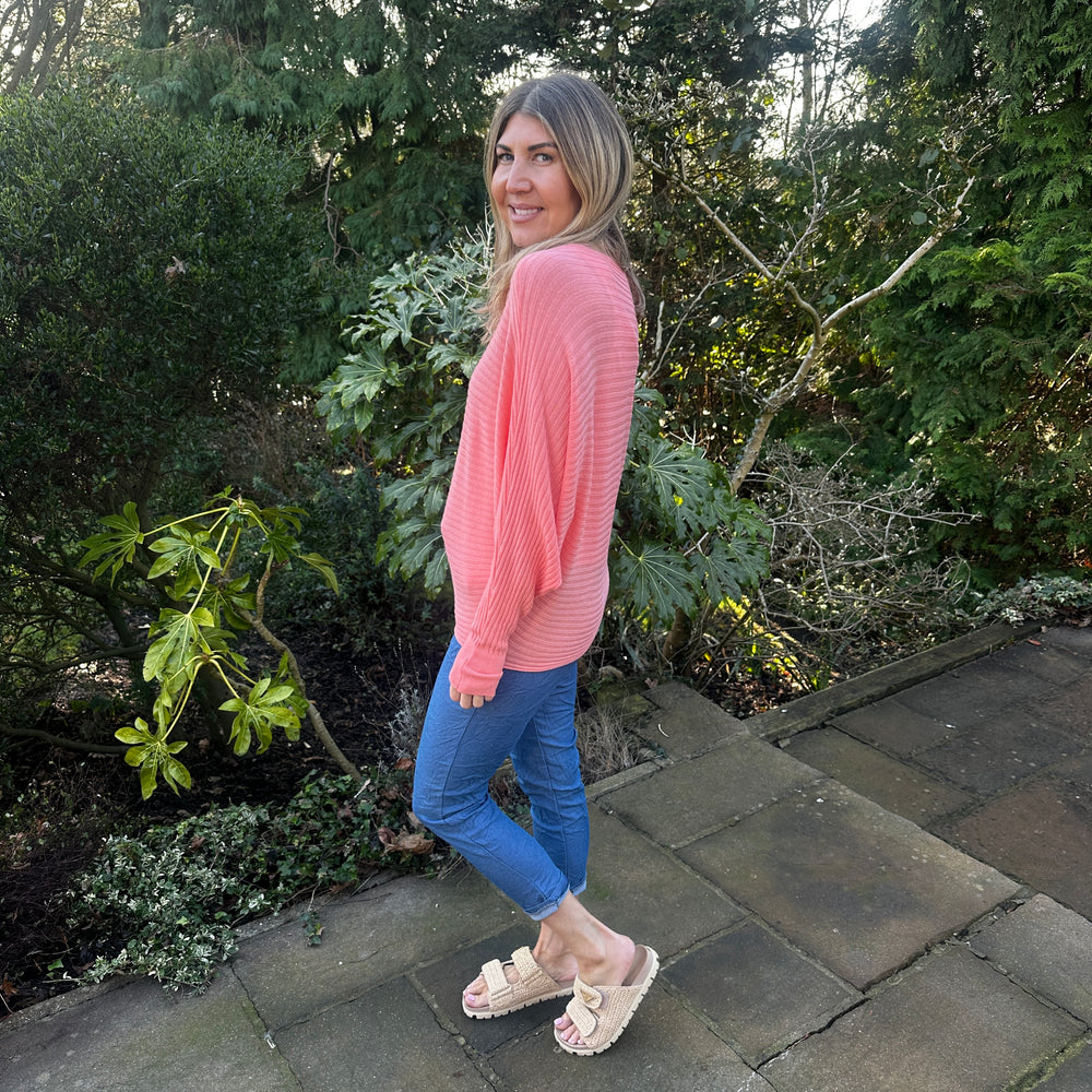 Sammie Ribbed Jumper - Blush Boutique Essex