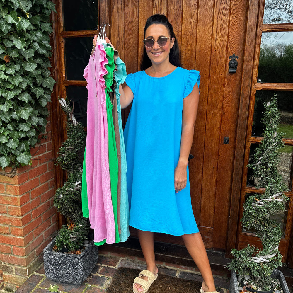 Bertie Button Dress - Blush Boutique Essex