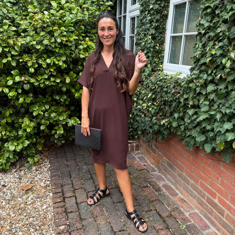 Faith V Neck Dress - Blush Boutique Essex