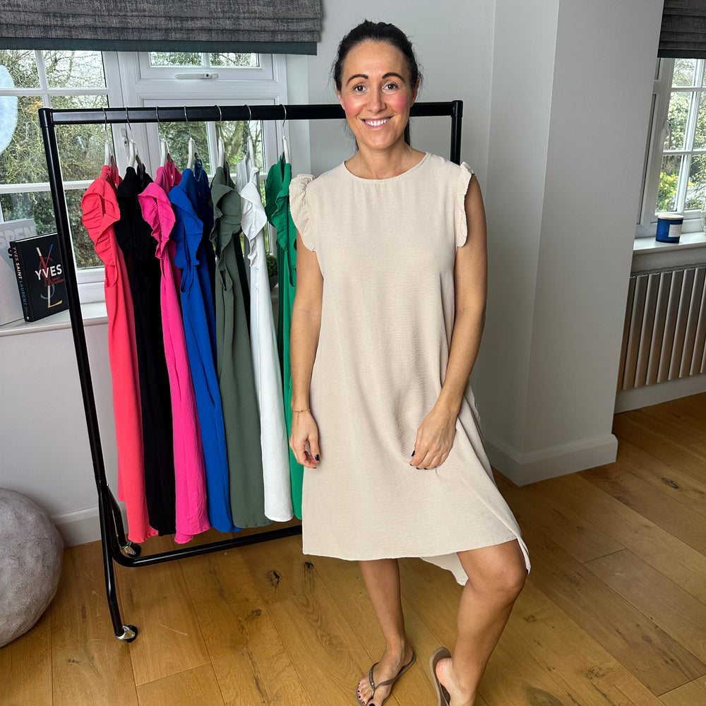 Bertie Button Dress - Blush Boutique Essex