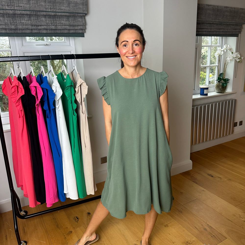 Bertie Button Dress - Blush Boutique Essex