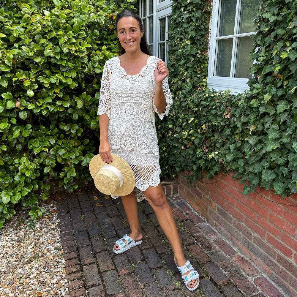 Kimmy Crochet Dress - Blush Boutique Essex