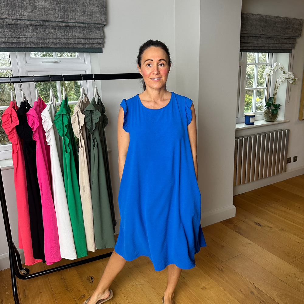 Bertie Button Dress - Blush Boutique Essex