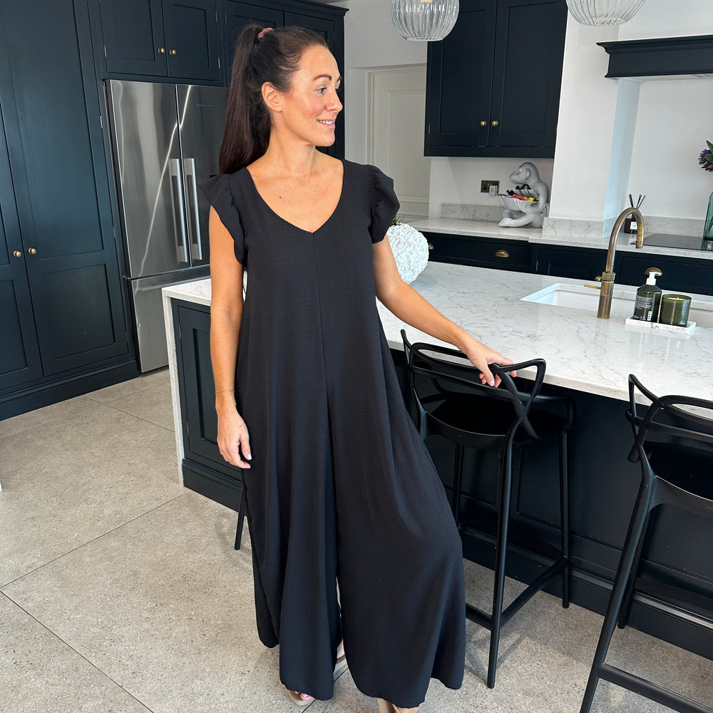 Blair Ruffle Jumpsuit - Blush Boutique Essex