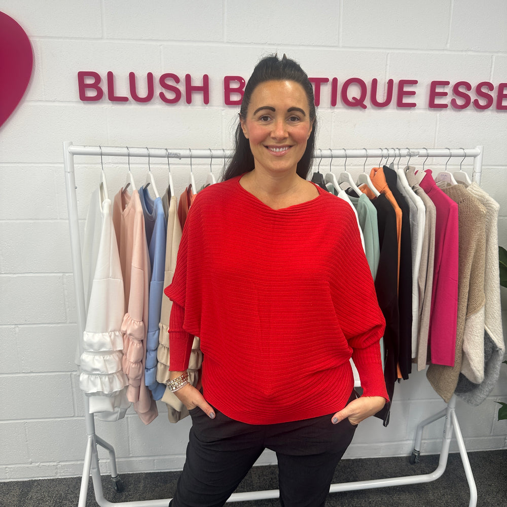Sammie Ribbed Jumper - Blush Boutique Essex