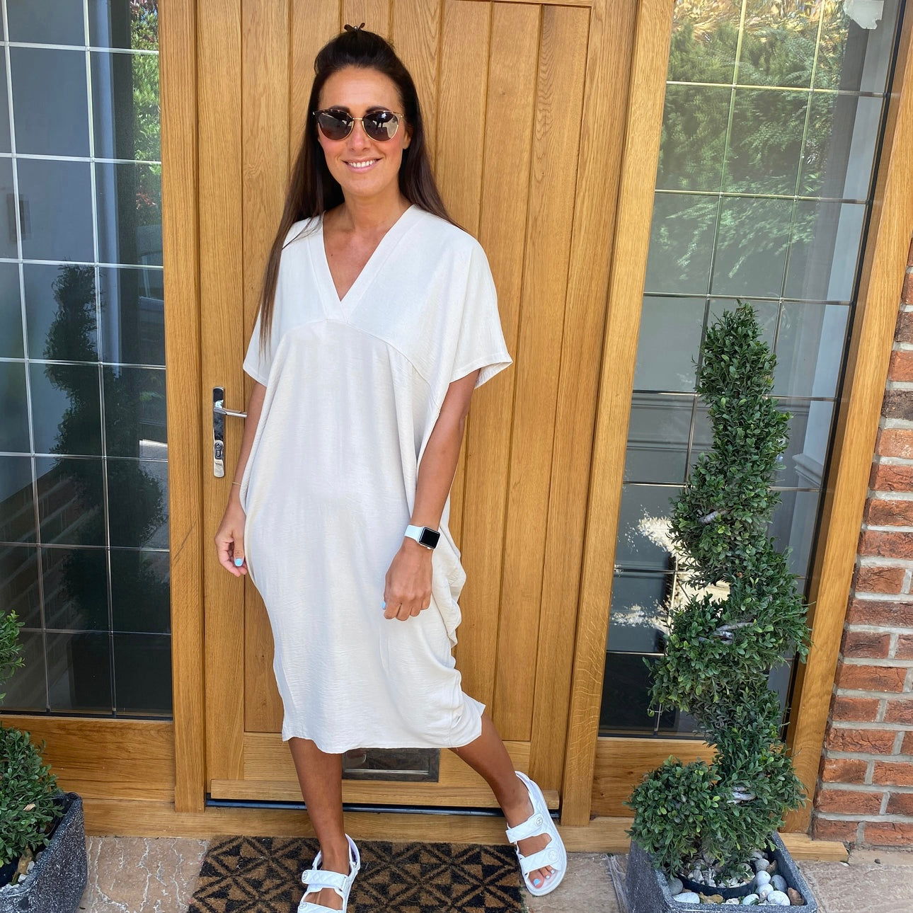 Faith V Neck Dress - Blush Boutique Essex