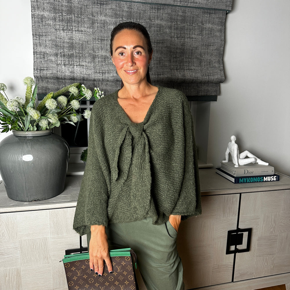 Shannon Bow Knit - Blush Boutique Essex