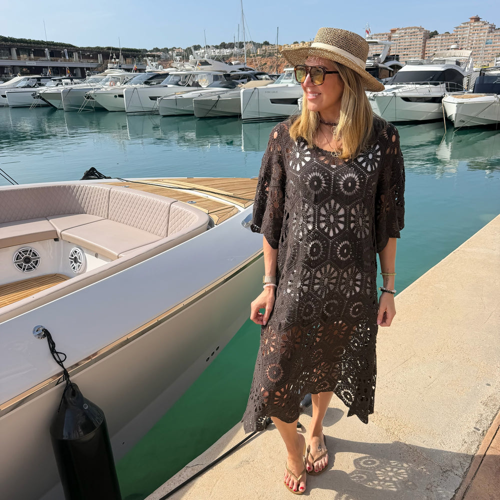 Mykonos Crochet Dress - Blush Boutique Essex