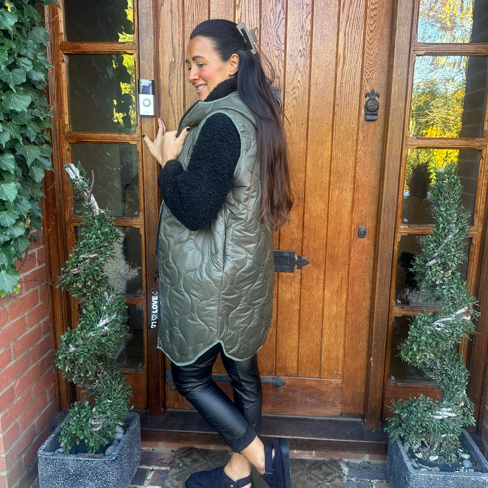 Love Quilted Body Warmer - Blush Boutique Essex