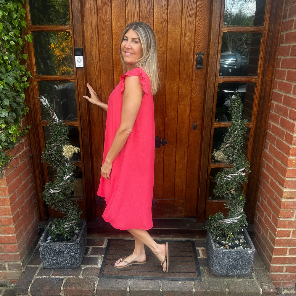 Bertie Button Dress - Blush Boutique Essex