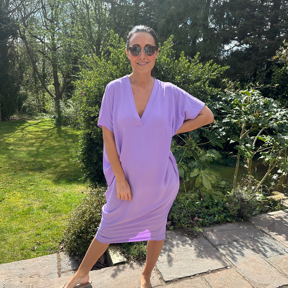 Faith V Neck Dress - Blush Boutique Essex