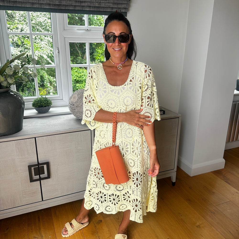Mykonos Crochet Dress - Blush Boutique Essex