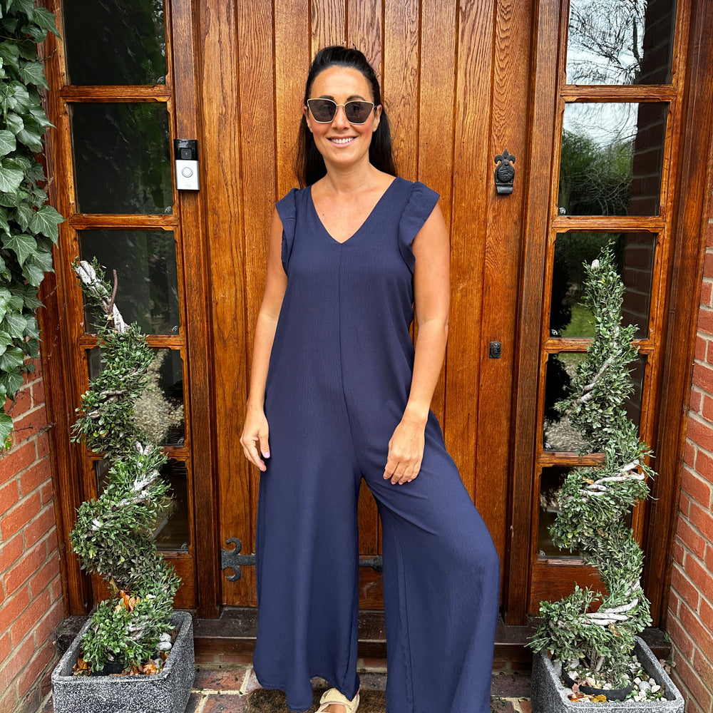 Blair Ruffle Jumpsuit - Blush Boutique Essex