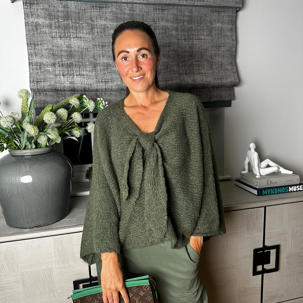 Shannon Bow Knit - Blush Boutique Essex