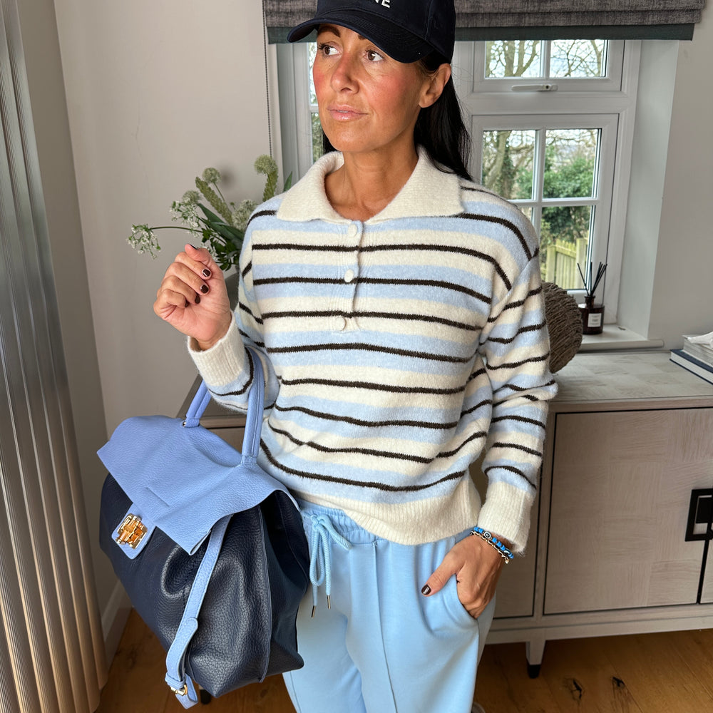 Dina Knit Polo - Blush Boutique Essex