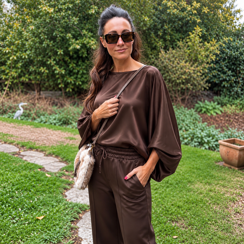 Bella Satin Top - Blush Boutique Essex