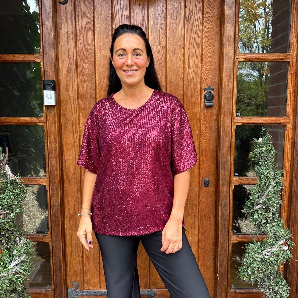 Noel Sequin Top - Blush Boutique Essex