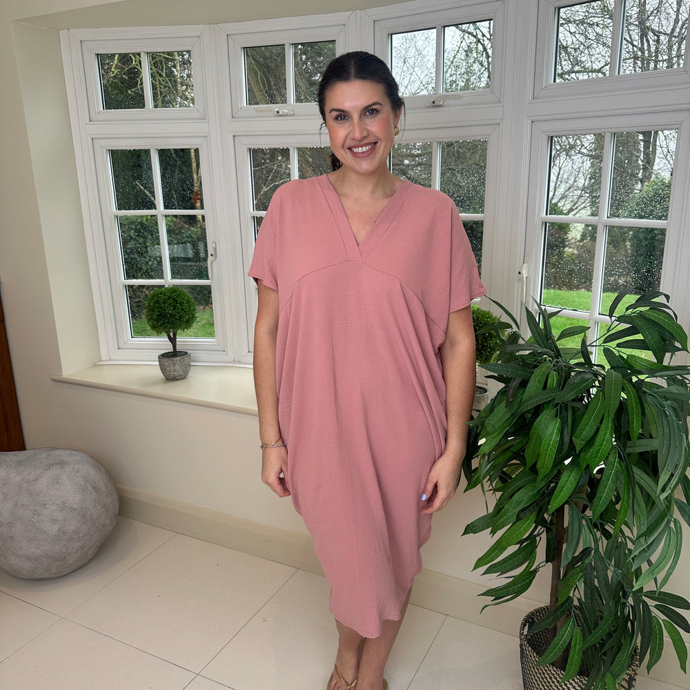 Faith V Neck Dress - Blush Boutique Essex