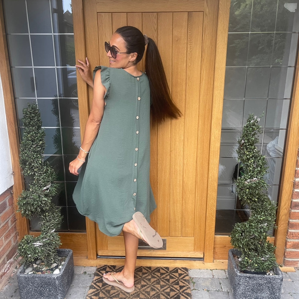 Bertie Button Dress - Blush Boutique Essex