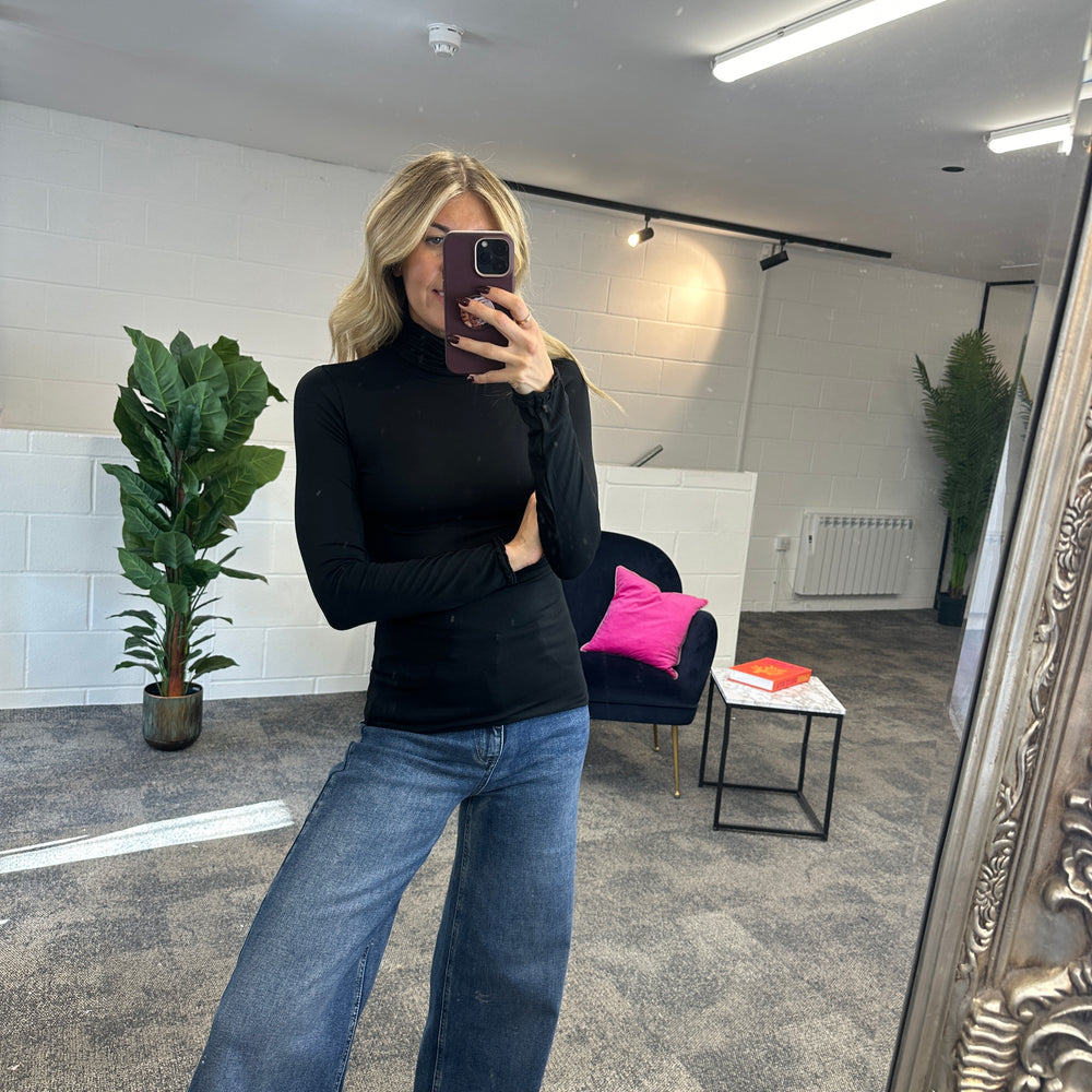 Ruche Roll Neck - Blush Boutique Essex
