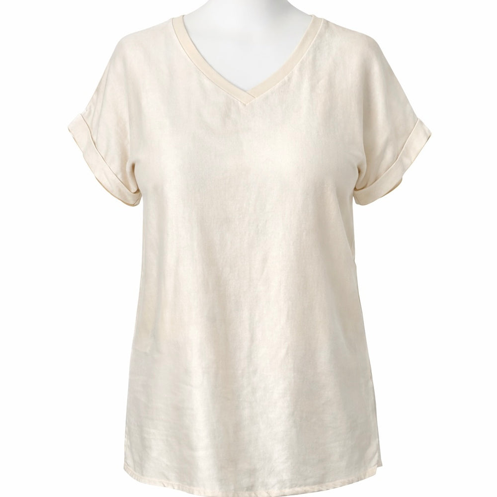 Sybil satin v neck top - Blush Boutique Essex