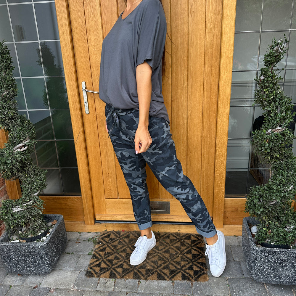Carli Camo Magic Trousers - Blush Boutique Essex