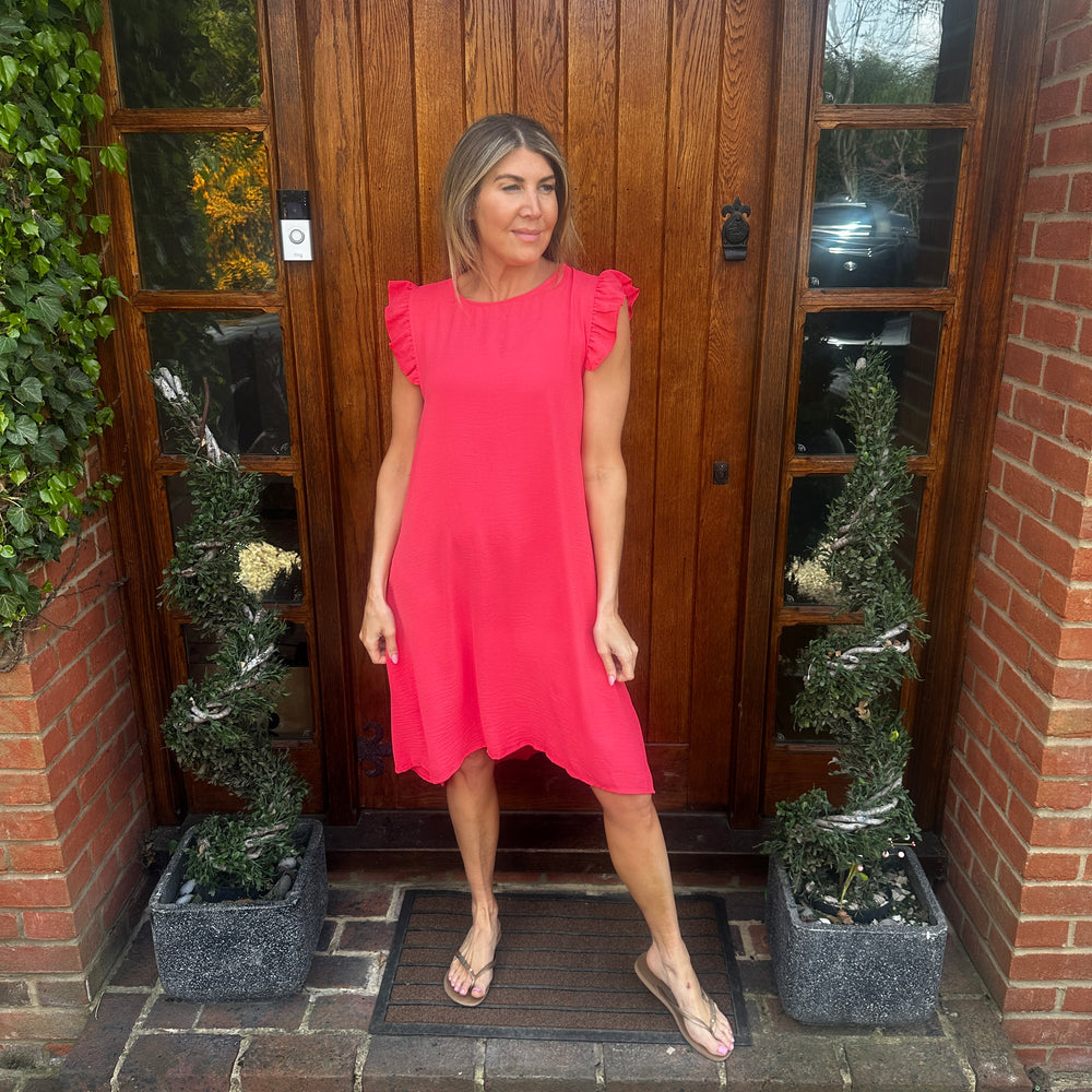 Bertie Button Dress - Blush Boutique Essex