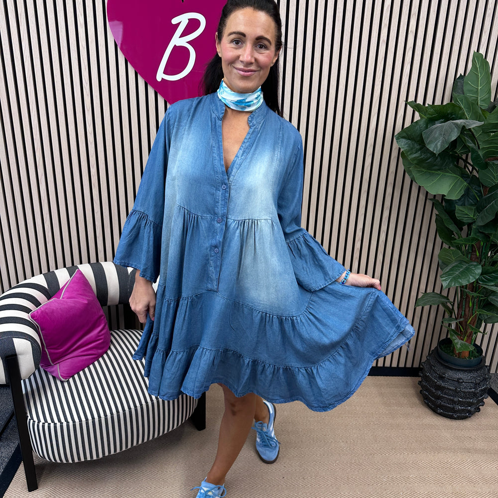 Luella Denim Dress - Blush Boutique Essex