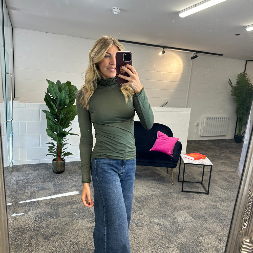 Ruche Roll Neck - Blush Boutique Essex