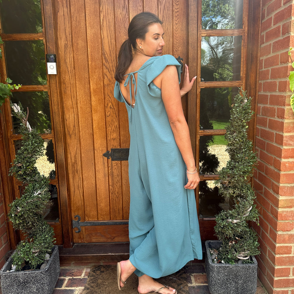 Blair Ruffle Jumpsuit - Blush Boutique Essex