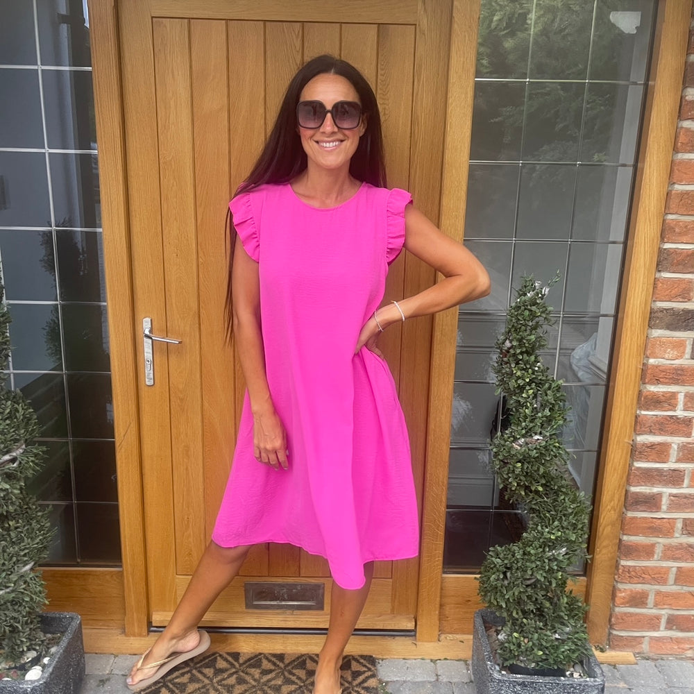 Bertie Button Dress - Blush Boutique Essex