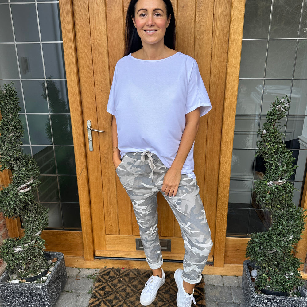 Carli Camo Magic Trousers - Blush Boutique Essex