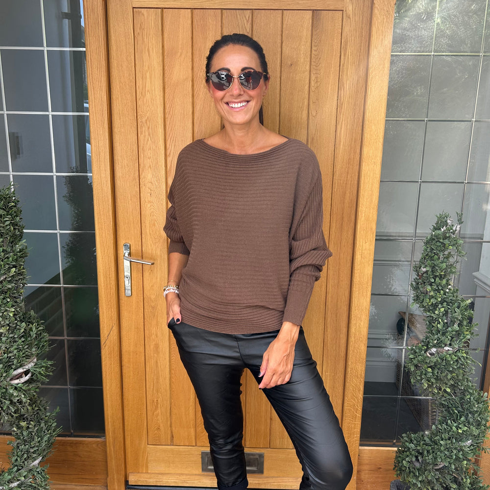 Sammie Ribbed Jumper - Blush Boutique Essex