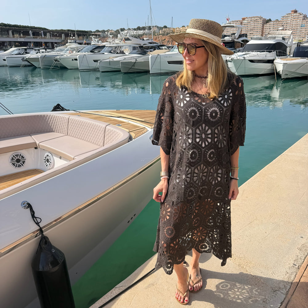 Mykonos Crochet Dress - Blush Boutique Essex