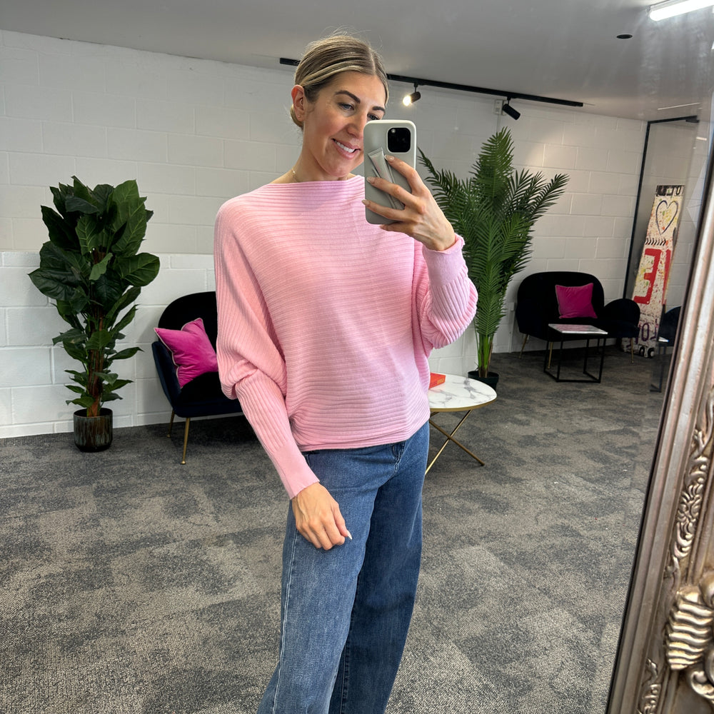 Sammie Ribbed Jumper - Blush Boutique Essex