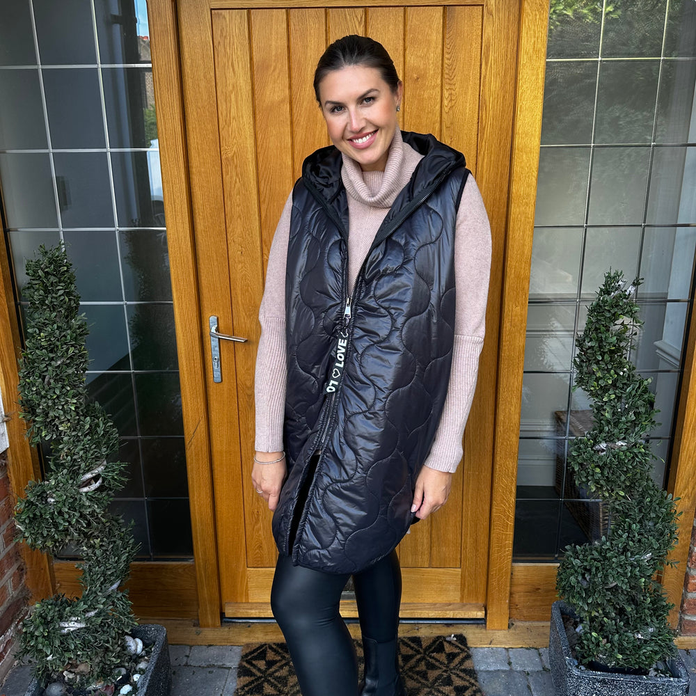 Love Quilted Body Warmer - Blush Boutique Essex