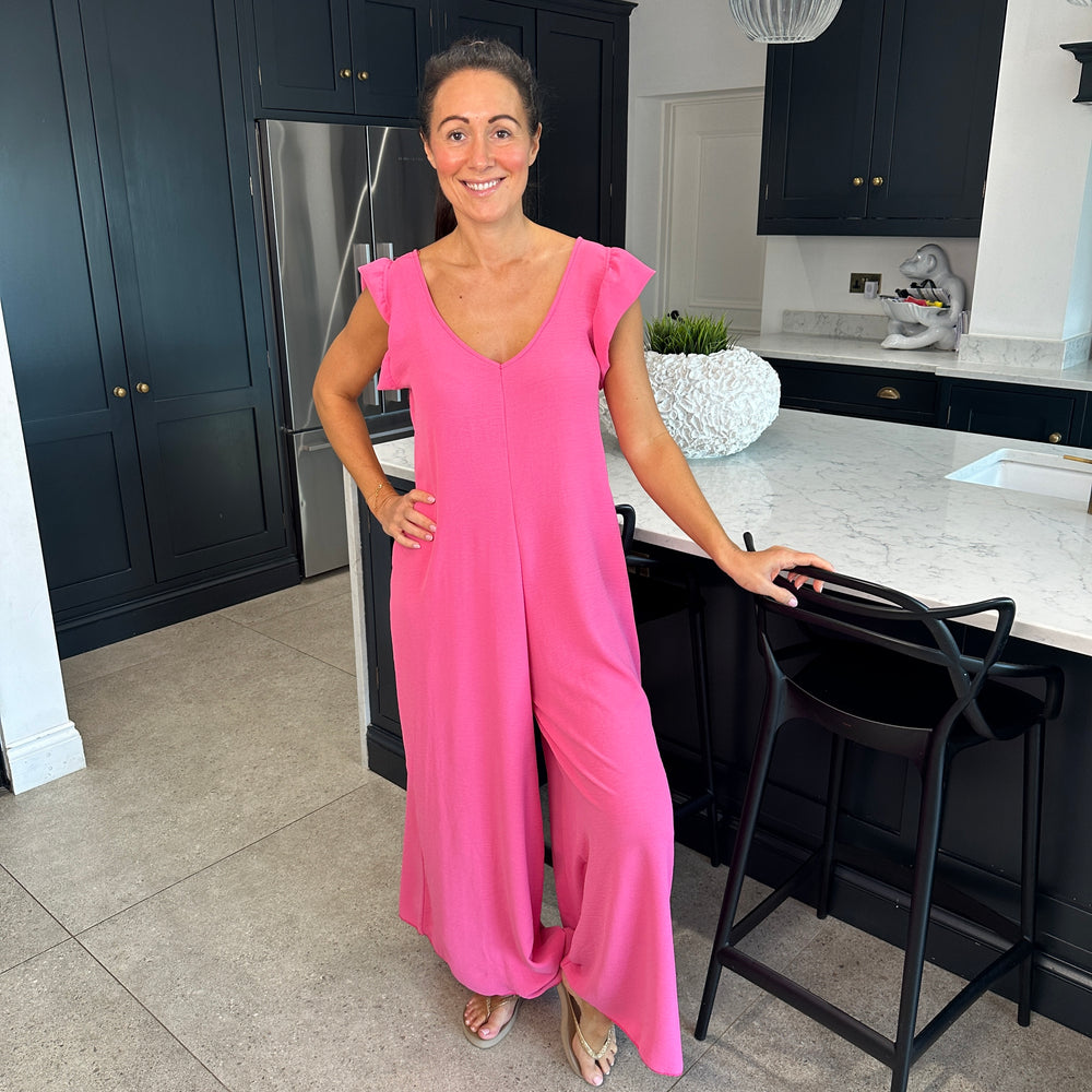 Blair Ruffle Jumpsuit - Blush Boutique Essex