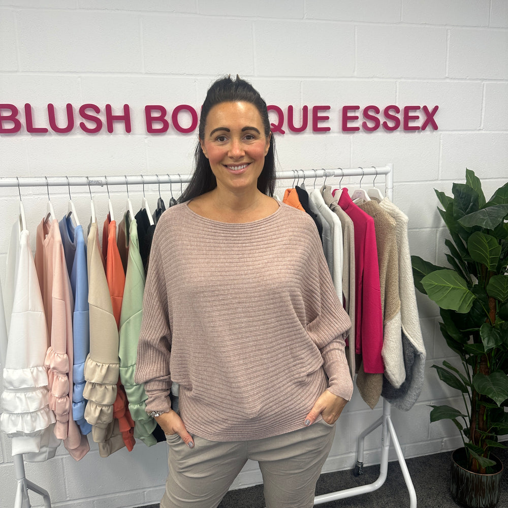 Sammie Ribbed Jumper - Blush Boutique Essex