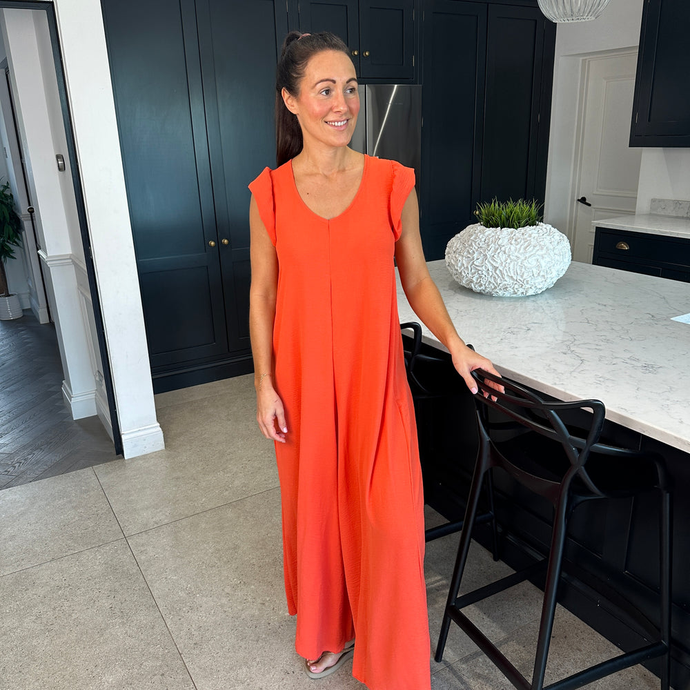Blair Ruffle Jumpsuit - Blush Boutique Essex