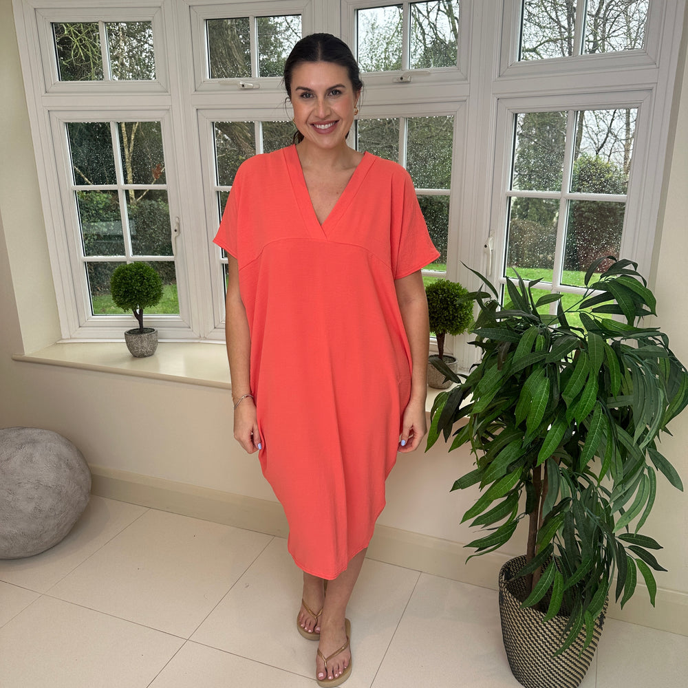 Faith V Neck Dress - Blush Boutique Essex