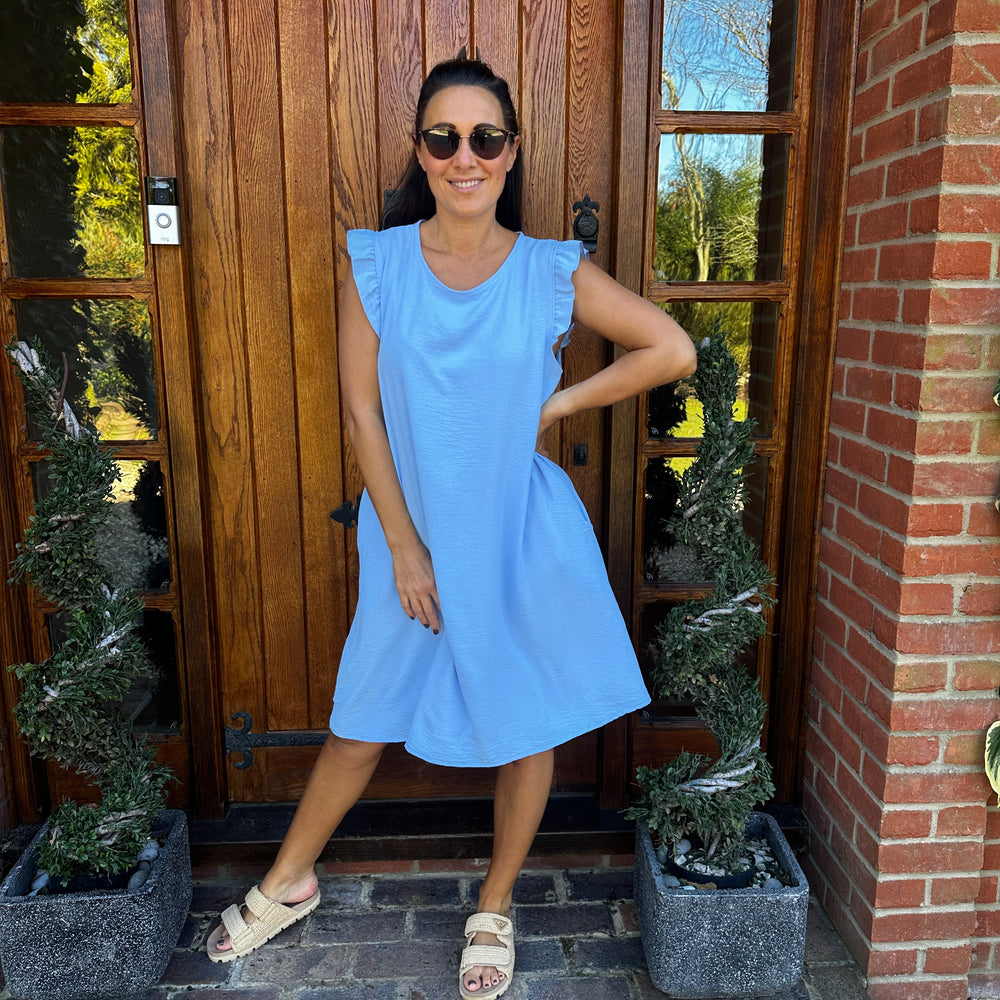 Bertie Button Dress - Blush Boutique Essex