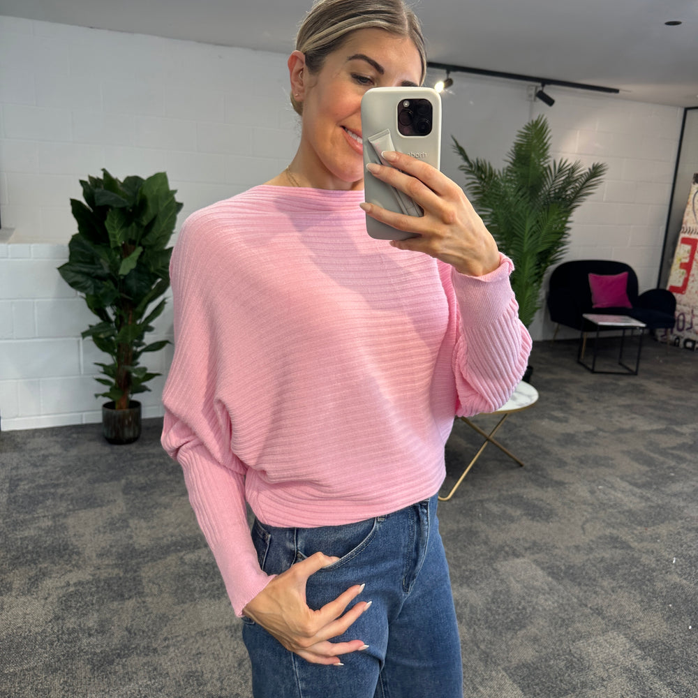 Sammie Ribbed Jumper - Blush Boutique Essex