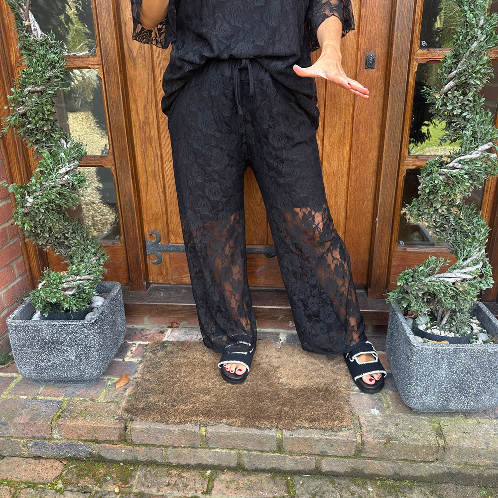 Leanne Lace Trousers - Blush Boutique Essex