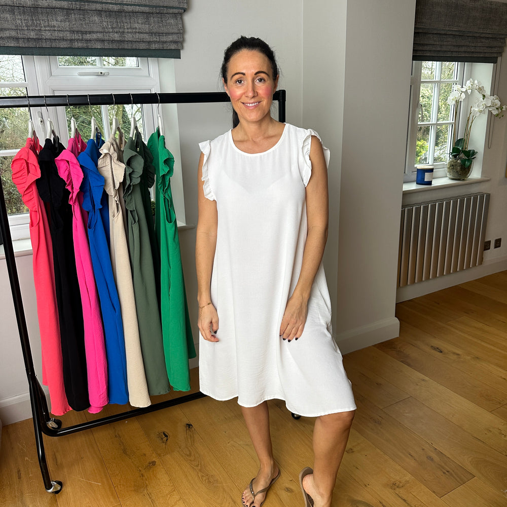 Bertie Button Dress - Blush Boutique Essex