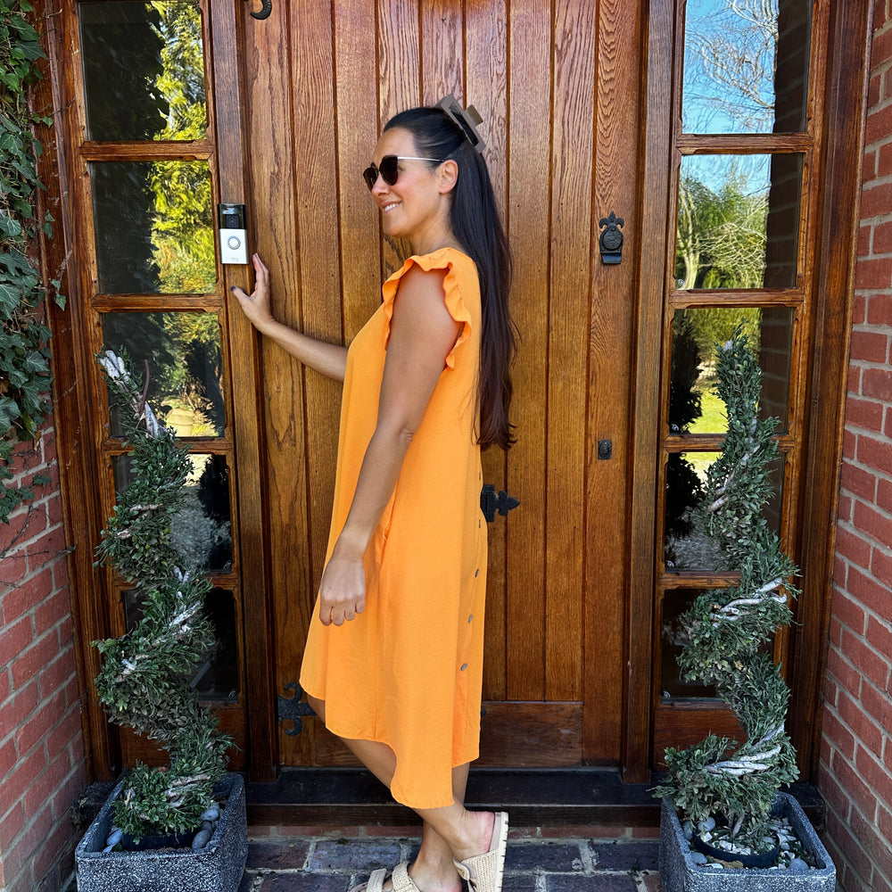 Bertie Button Dress - Blush Boutique Essex