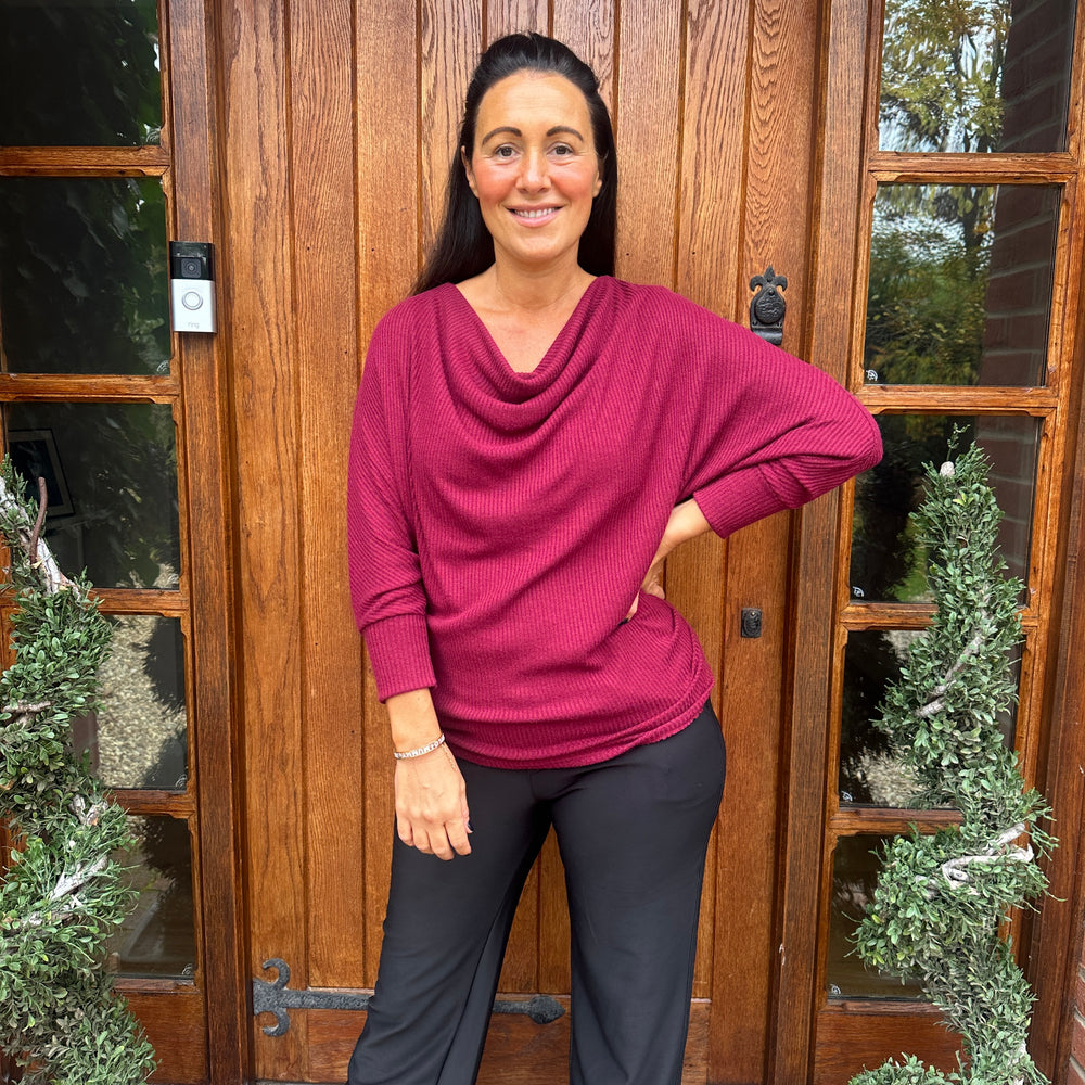 Dahlia Drape Top - Blush Boutique Essex