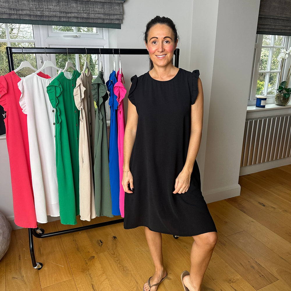 Bertie Button Dress - Blush Boutique Essex