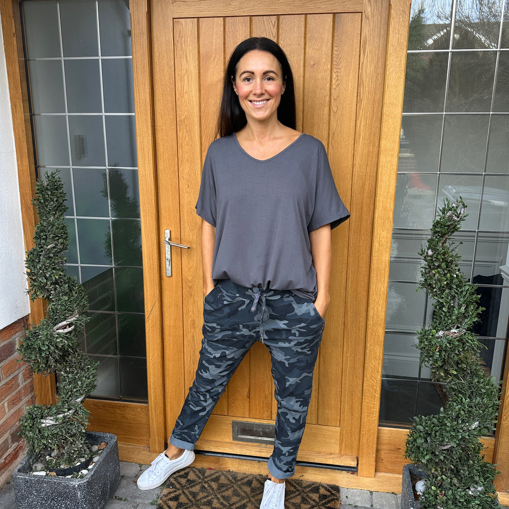 Carli Camo Magic Trousers - Blush Boutique Essex