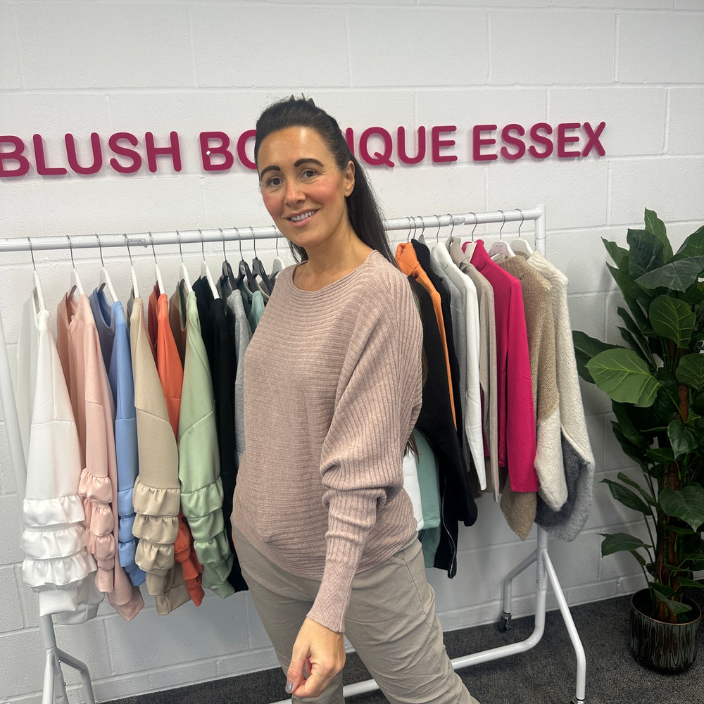 Sammie Ribbed Jumper - Blush Boutique Essex